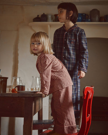 Pyjama enfant carreaux gavin bitume