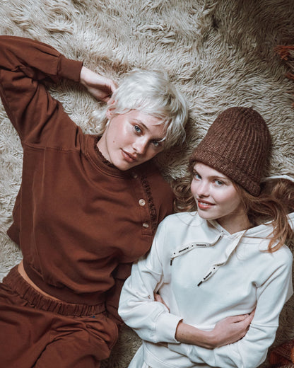 Bonnet - Laine mérinos marron