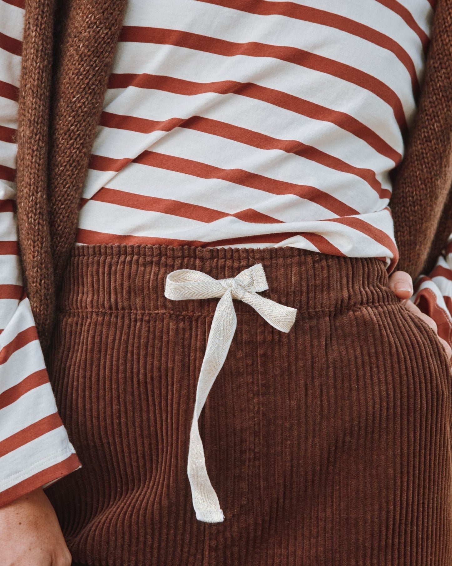 Pantalon - Velours cotelé châtaigne