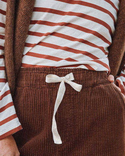 Pantalon - Velours cotelé châtaigne