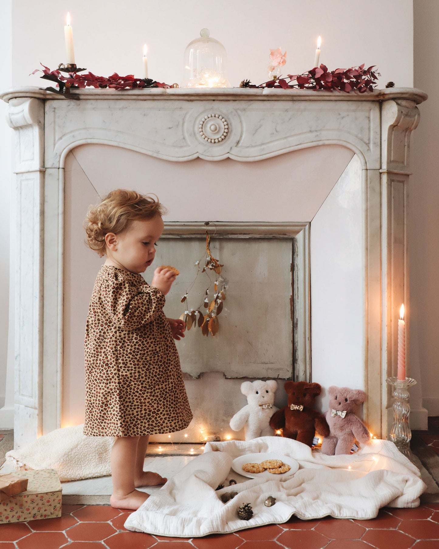 Robe bébé coton bio léopard
