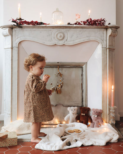 Robe bébé coton bio léopard