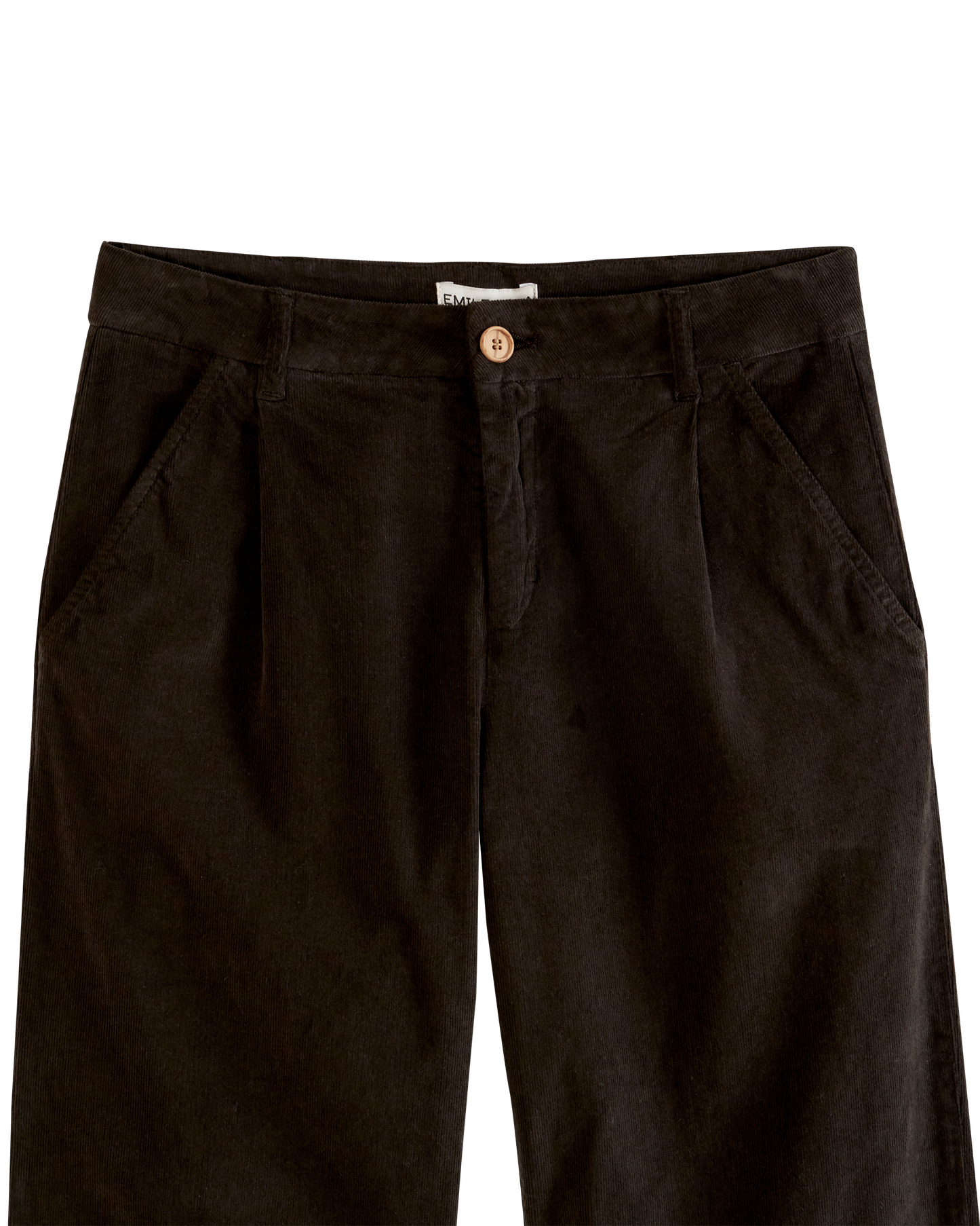Pantalon wide velours bitume