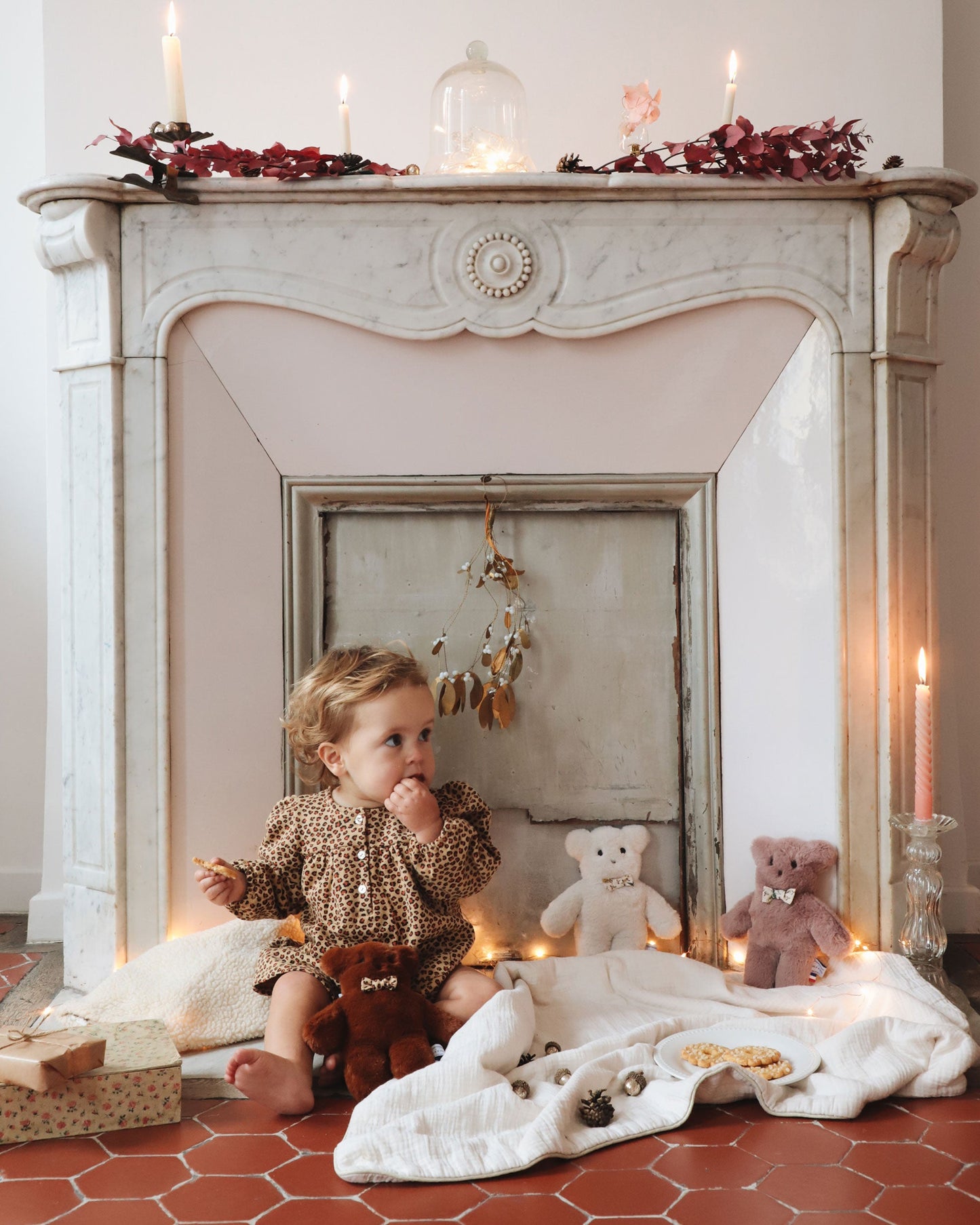 Robe bébé coton bio léopard