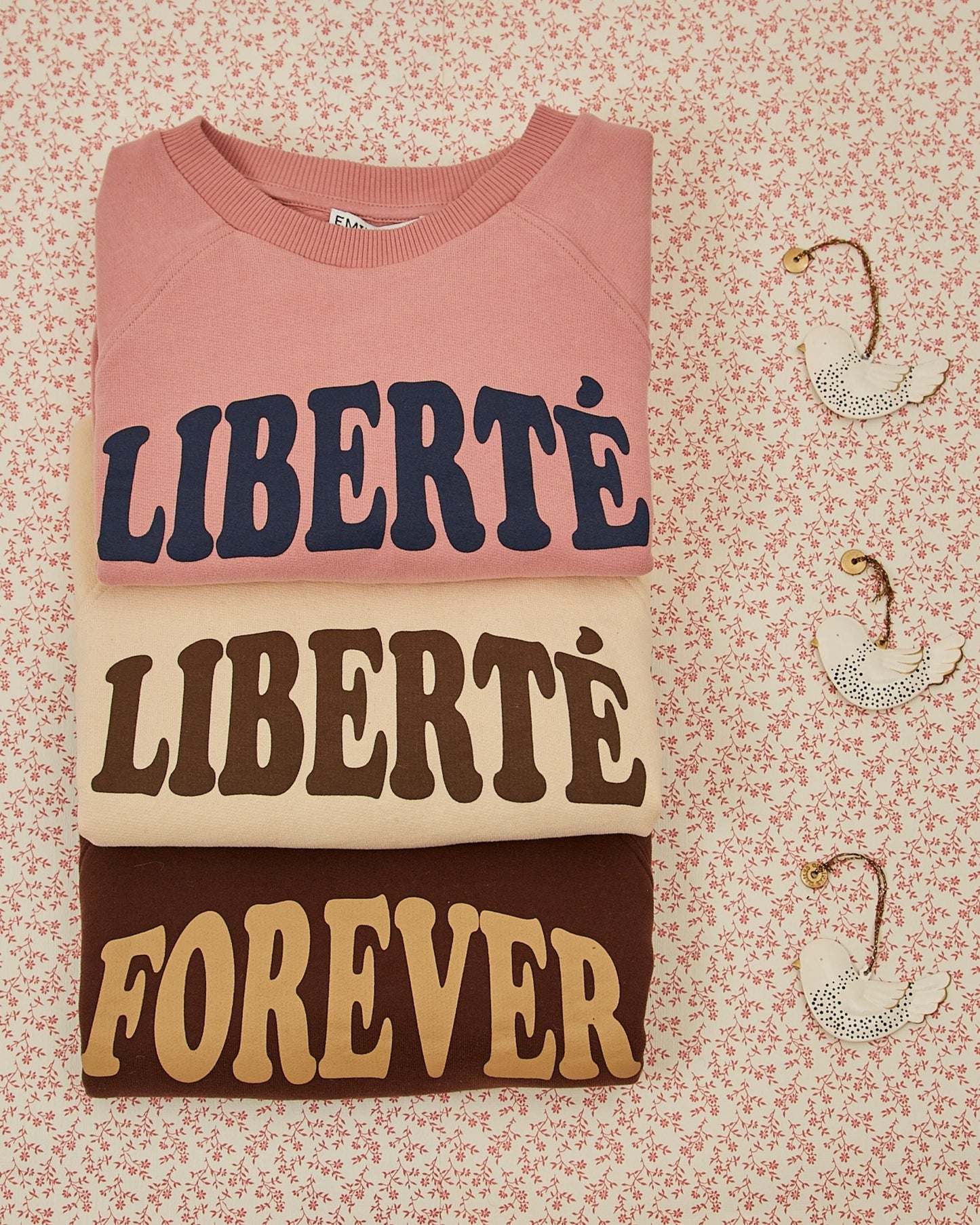 Sweat Liberté coton bio blush