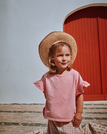 T-shirt coton et teinture bio fille magnolia