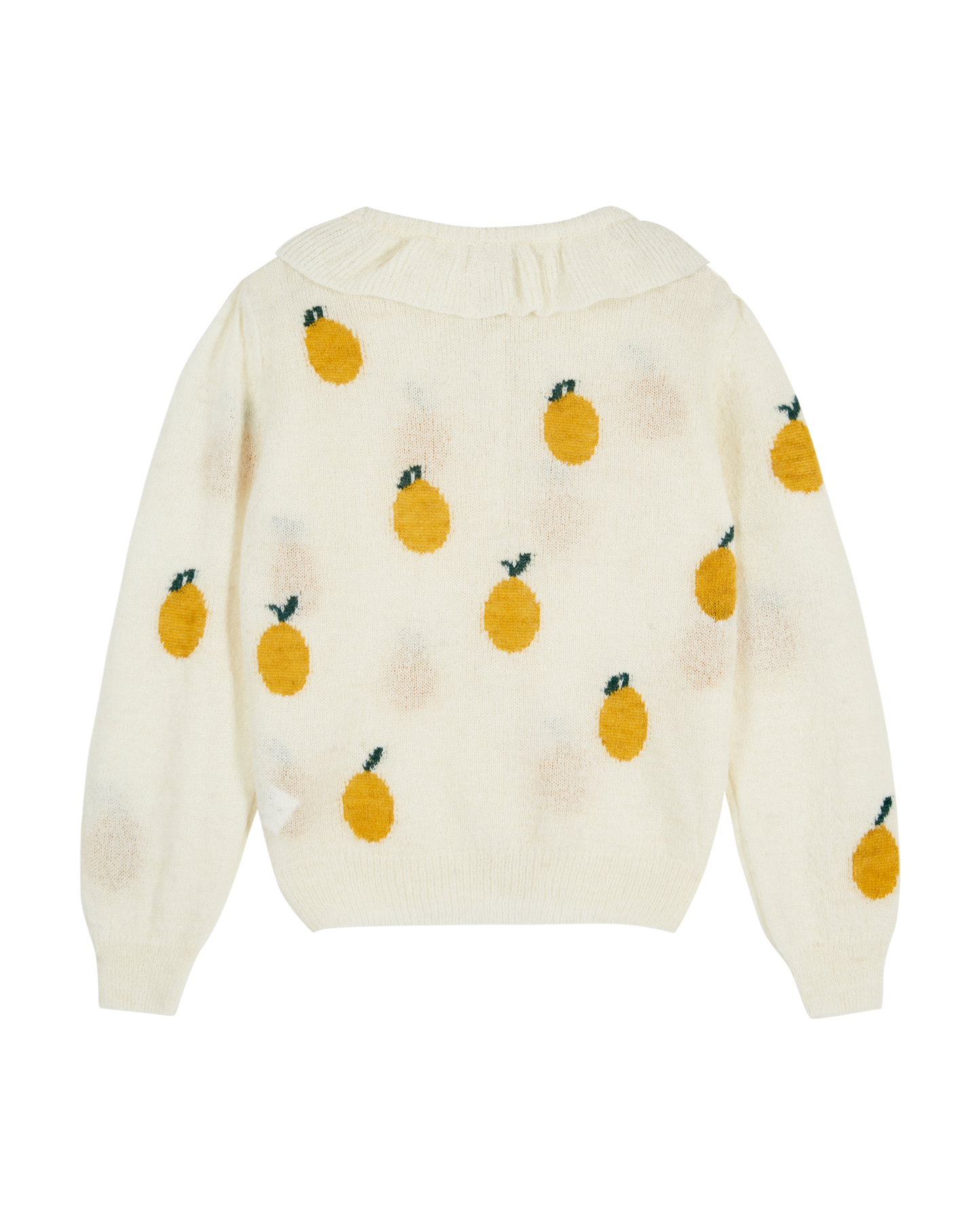 Cardigan femme citron écru