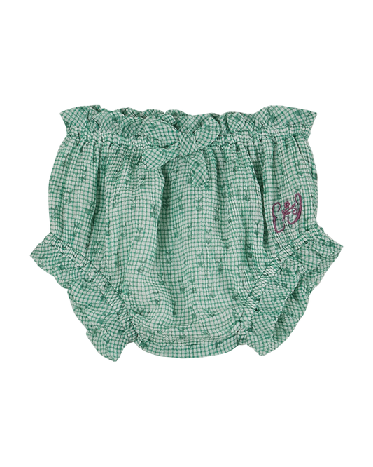 Bloomer crépon de coton vichy vert