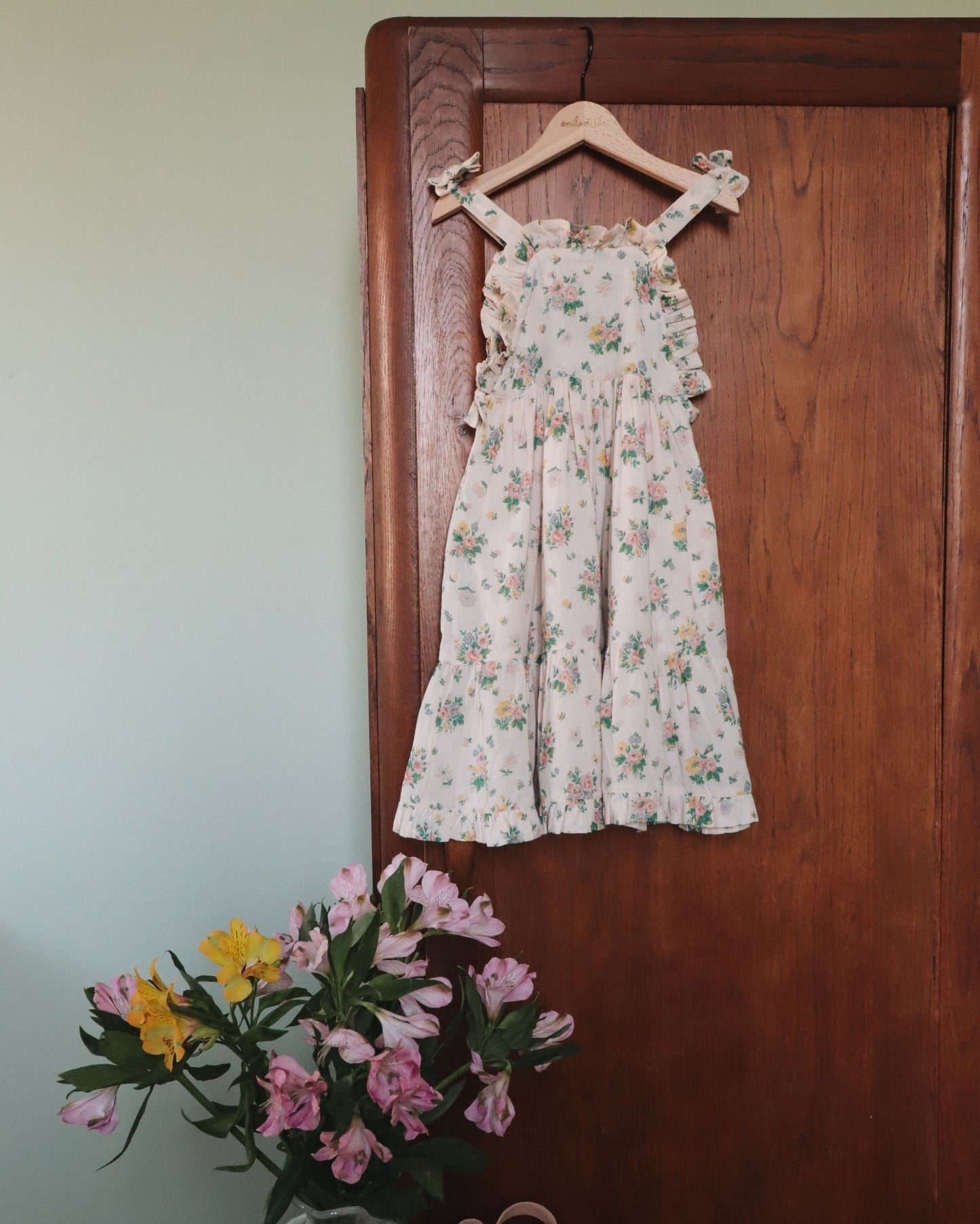 Robe longue printemps rose