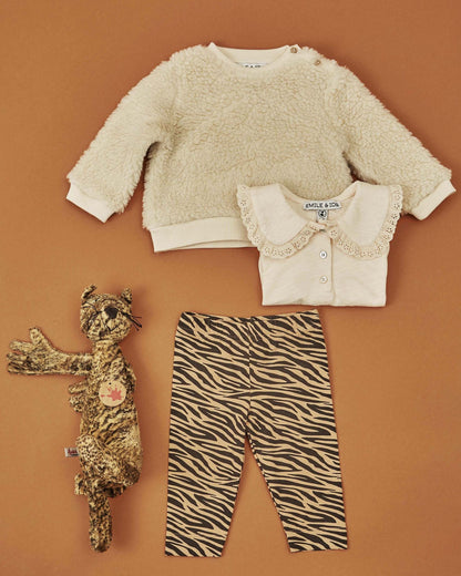 Sweat bébé sherpa écru