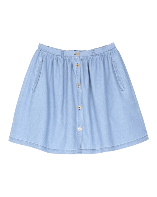 Jupe en coton chambray