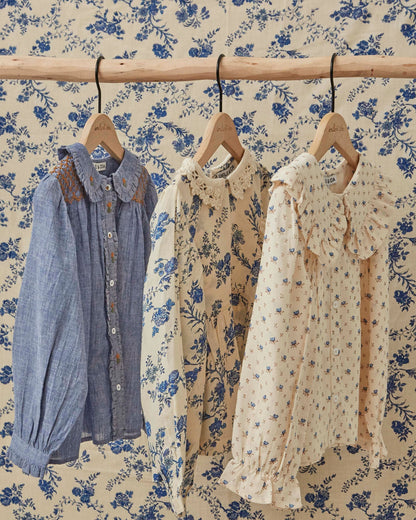 Blouse - Smockée chambray