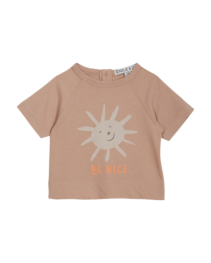 T-shirt Be Nice beige