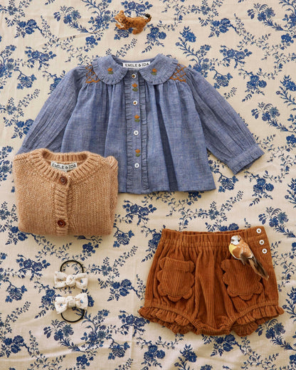 Blouse - Smockée chambray