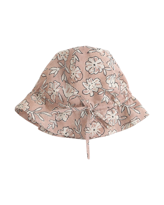 Chapeau à fleurs rose