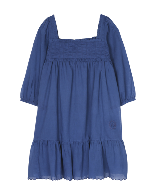 Robe ample bleu océan
