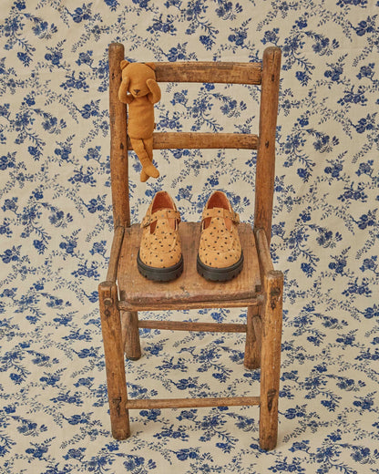 Mocassins salomé - Cuir étoiles caramel