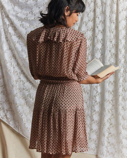 Robe viscose et soie plume