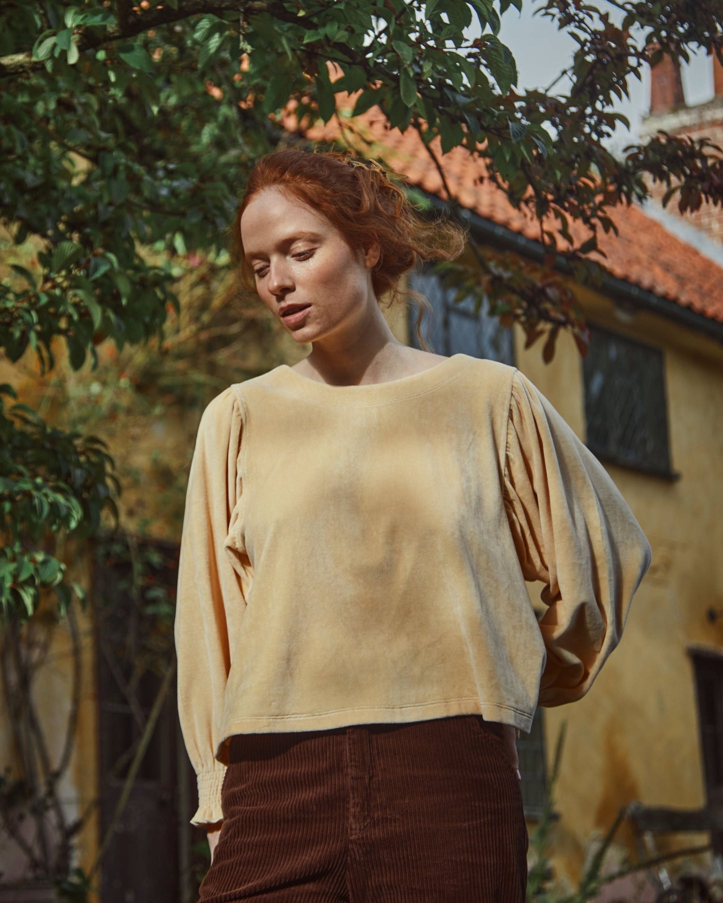 Sweat velours coton bio brioche