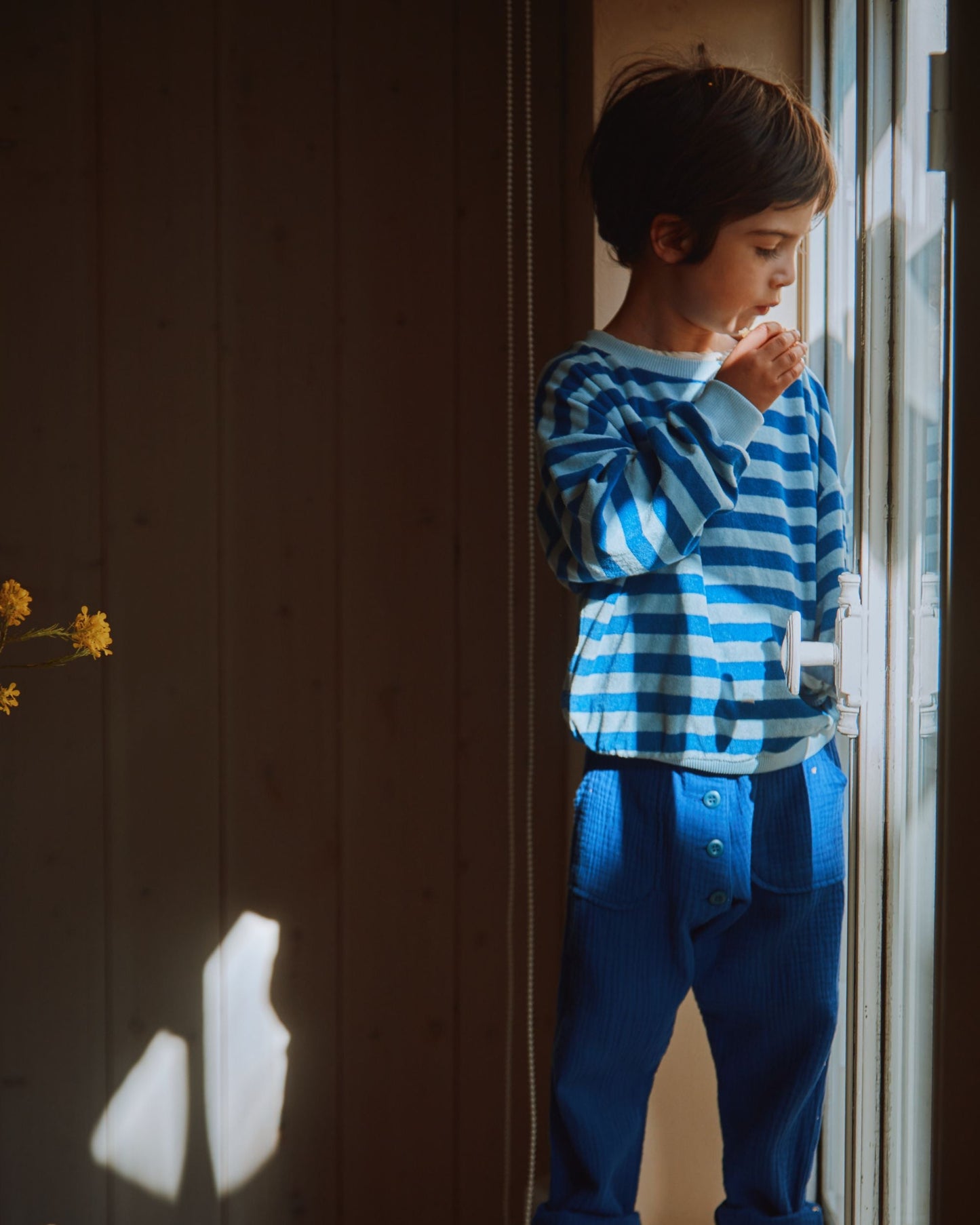 Pantalon gaze de coton minuit