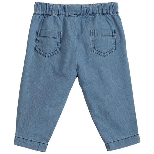 Pantalon chambray bleu