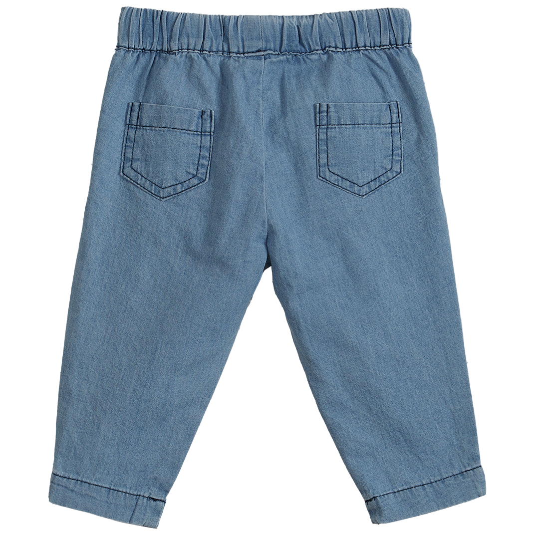 Pantalon chambray bleu