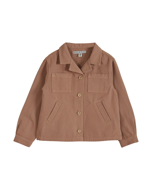 Veste toile de coton terracotta