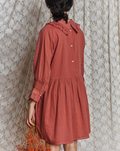 Robe voile de coton tuile