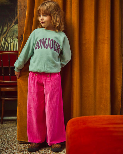 Pantalon velours fushia