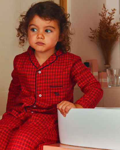 Pyjama écossais rouge