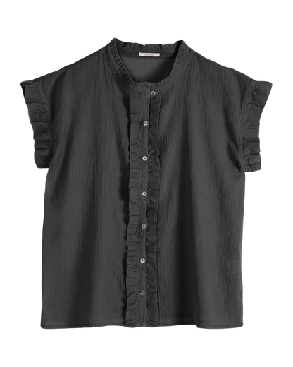 Blouse créponnée bitume