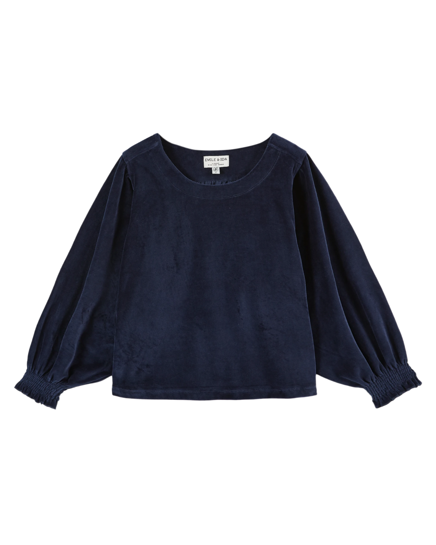 Sweat velours coton bio encre