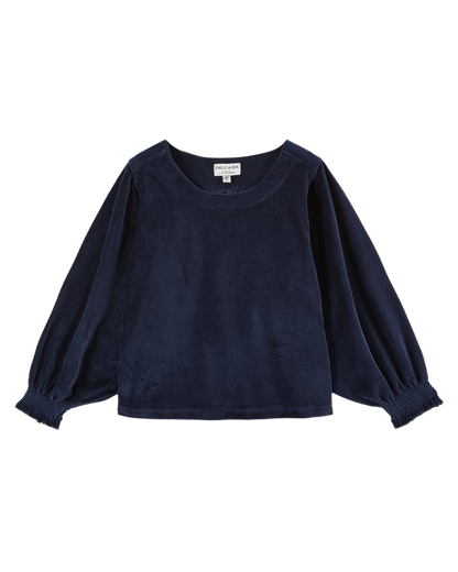 Sweat velours coton bio encre
