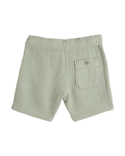 Bermuda gaze de coton kaki