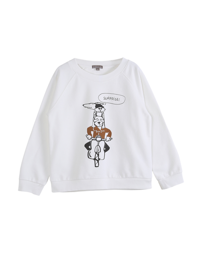 Sweat "surprise" écru