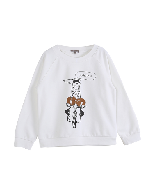 Sweat "surprise" écru