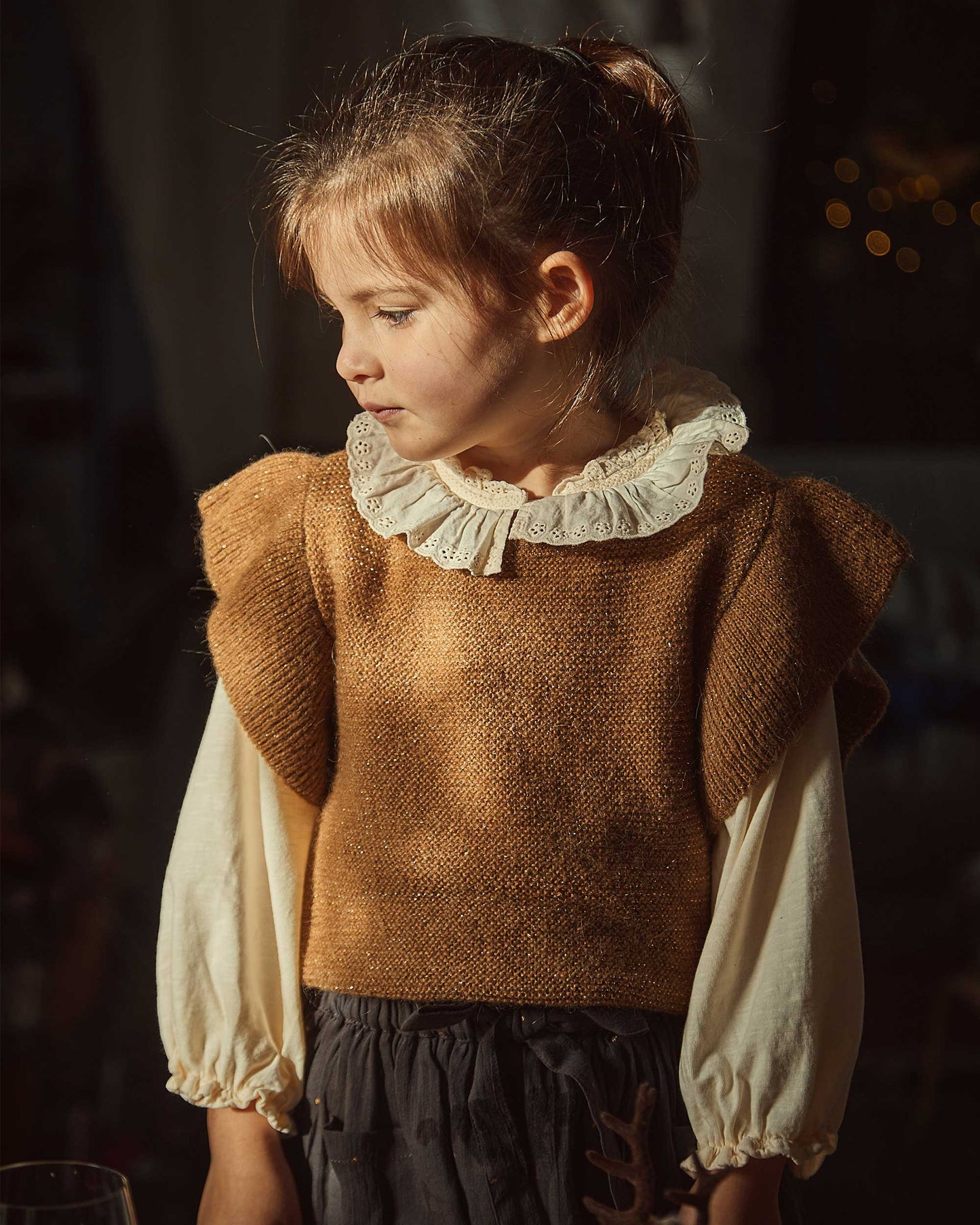 Pull sans manches lurex dune