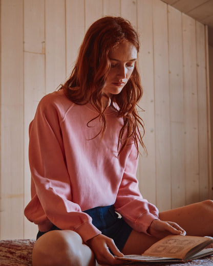 Sweat coton et teinture bio femme magnolia