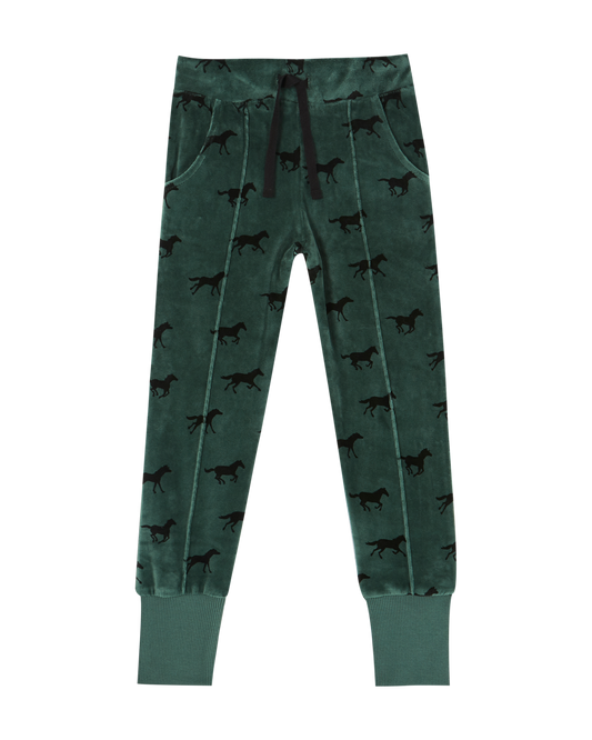 Pantalon éponge velours cèdre cheval