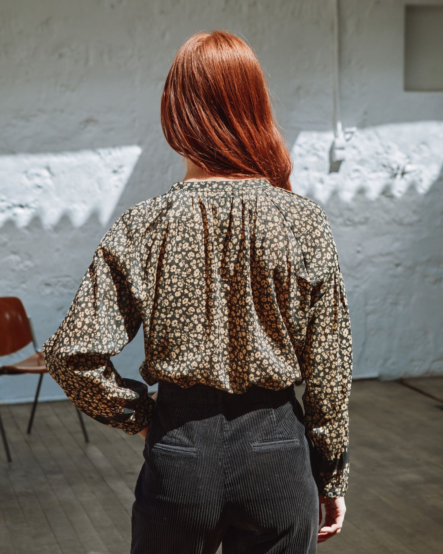 Blouse - Boutonné coton et soie anémone