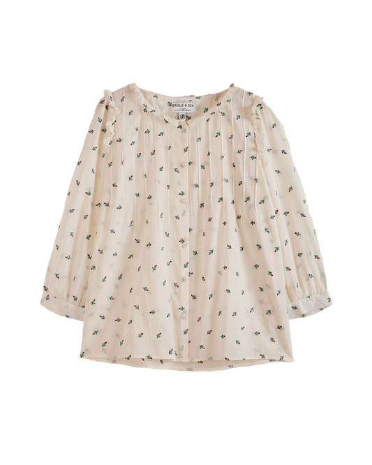 Blouse voile de coton écru