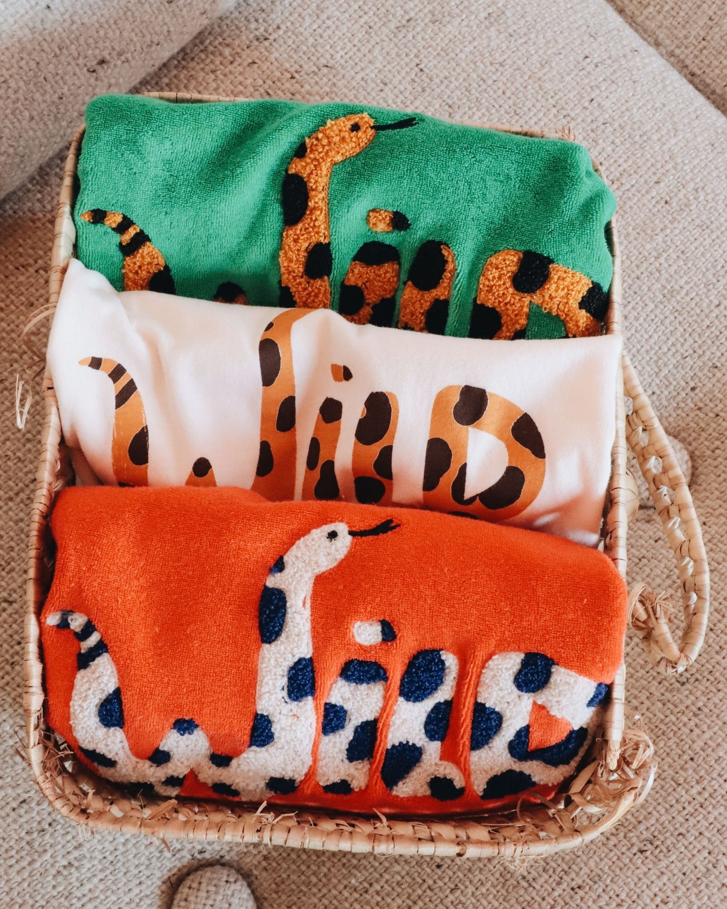 T-shirt coton bio Wild crème