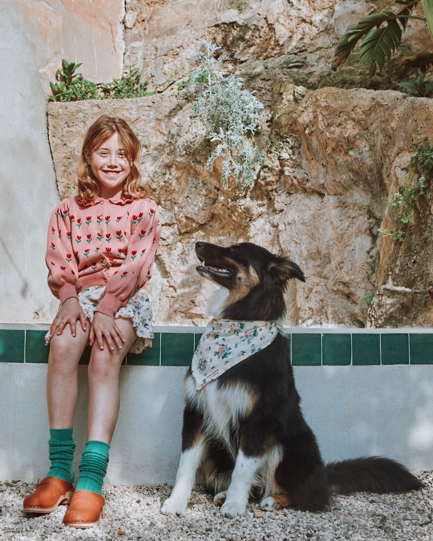 Cardigan volanté coton bio jacquard blossom