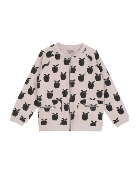 Sweat zippé pommes mastic