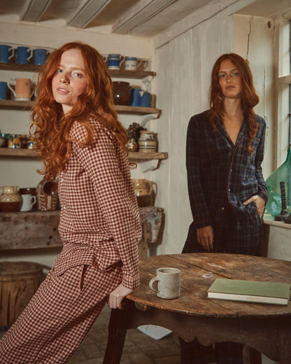 Pyjama femme vichy rose