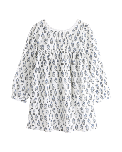 Robe à fleurs écru