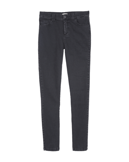 Pantalon slim denim stretch gris foncé
