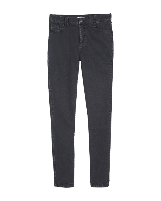 Pantalon slim denim stretch gris foncé