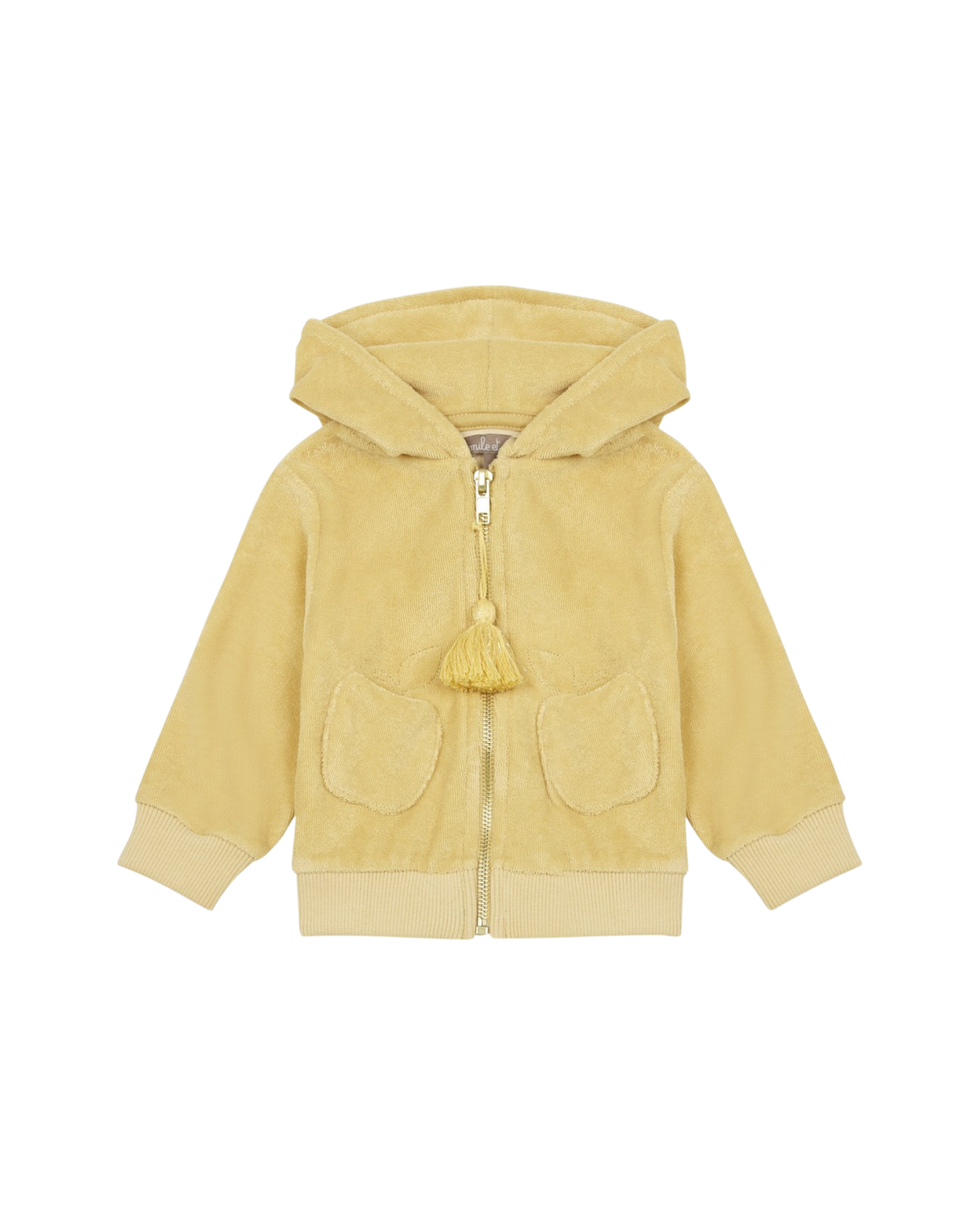 Sweat zippé éponge vanille