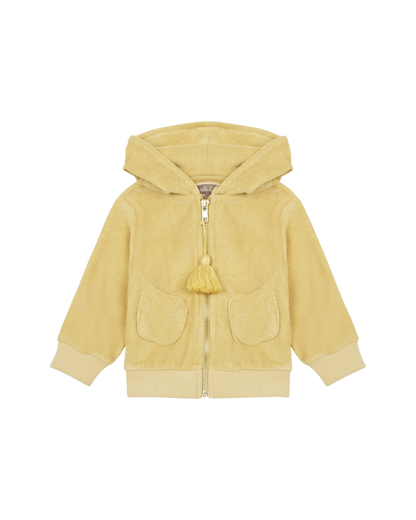 Sweat zippé éponge vanille